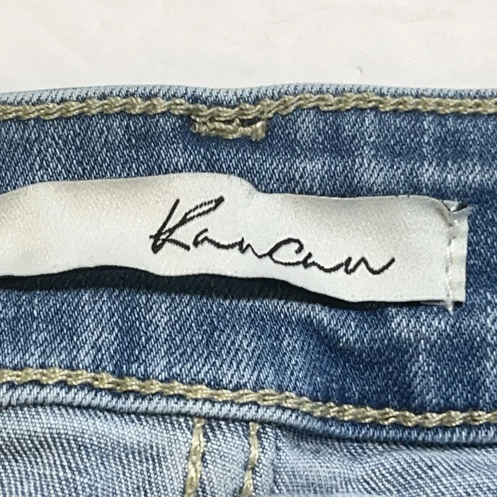 KanCan‎ Womens Denim Shorts Micro Mini Frayed Hem Grunge Stretch Small